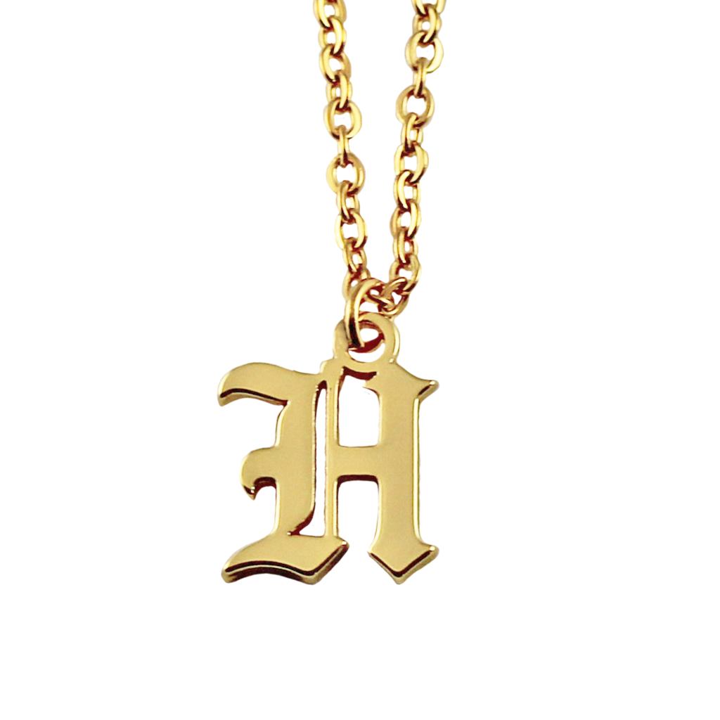 Old English Initial Necklace - FashionAngelz