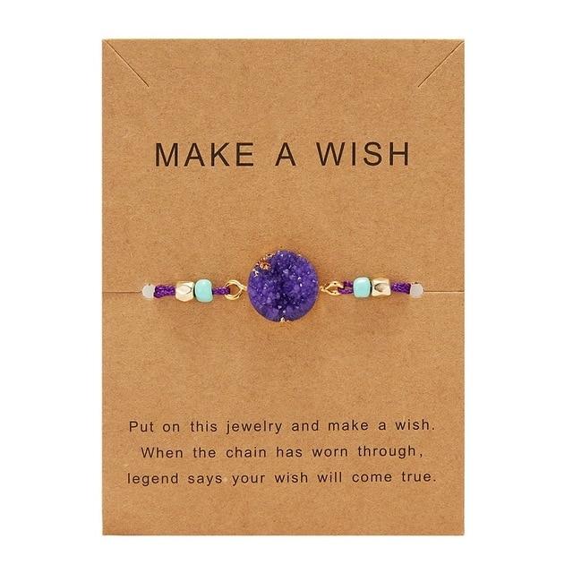 Woven Stone Make A Wish Bracelet - FashionAngelz