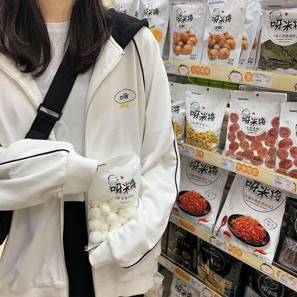 Zip Up "Milk" Hoodie Hoodies & Sweatshirts Catherine's wardrobe Store Snow White S 