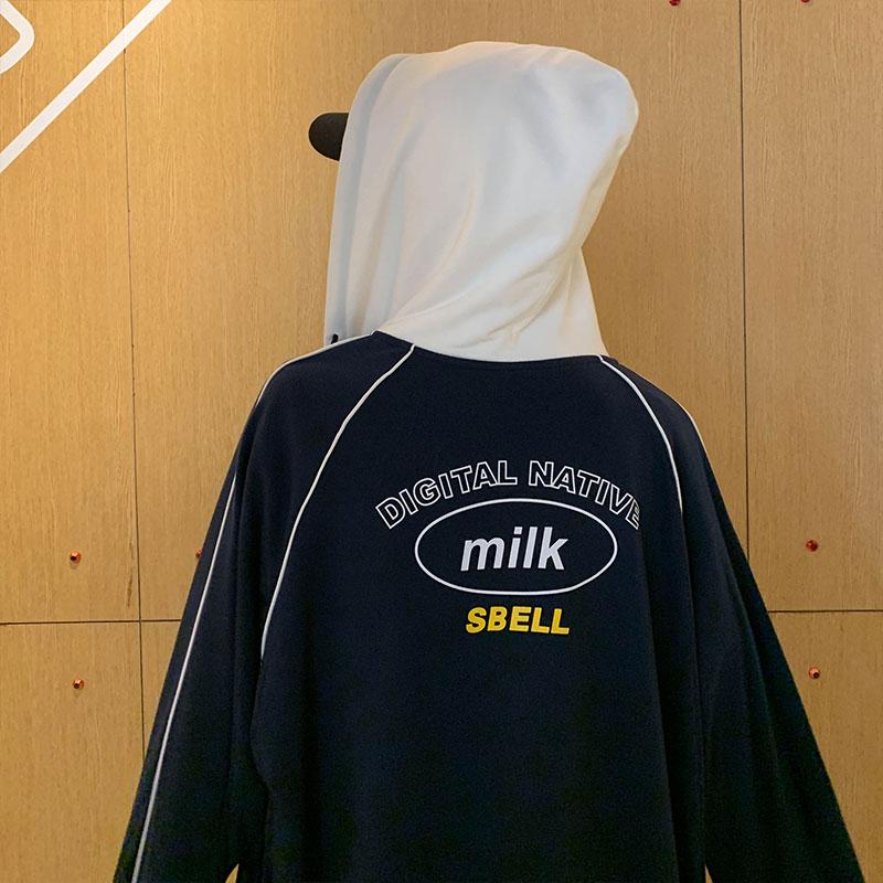Zip Up "Milk" Hoodie Hoodies & Sweatshirts Catherine's wardrobe Store 