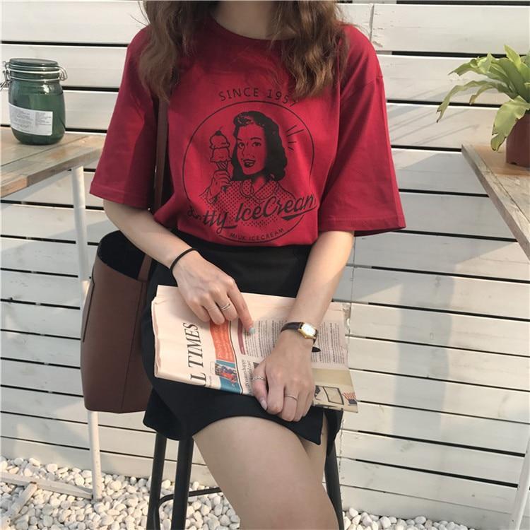 Loose Vintage Top T-Shirts Octeyam Official Store 