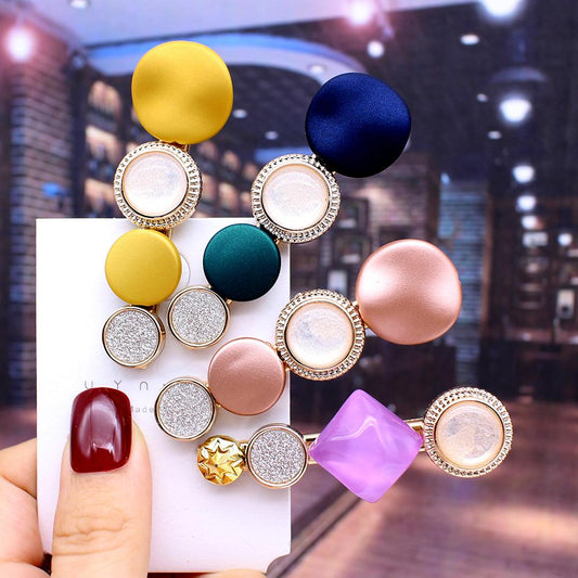 Multicoloured Barrette Hairclips - FashionAngelz