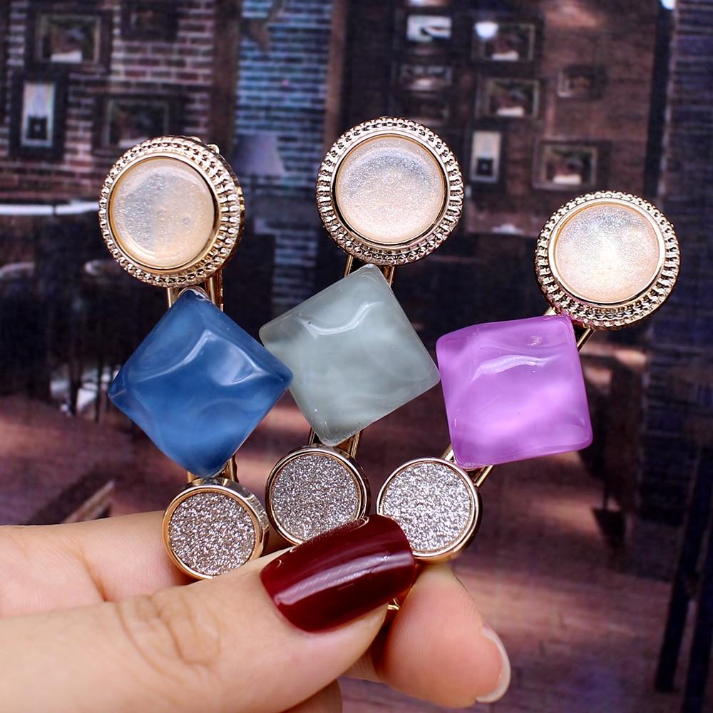 Multicoloured Barrette Hairclips - FashionAngelz