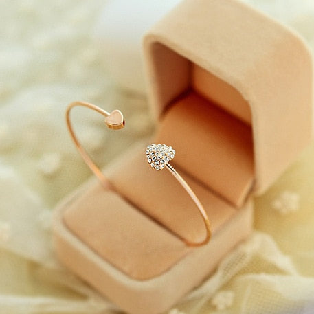 Double Heart Cuff Bracelet - FashionAngelz
