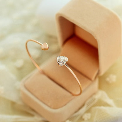Double Heart Cuff Bracelet - FashionAngelz