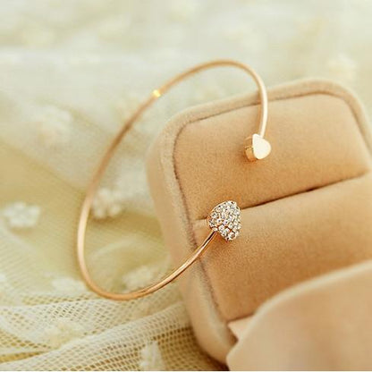 Double Heart Cuff Bracelet - FashionAngelz