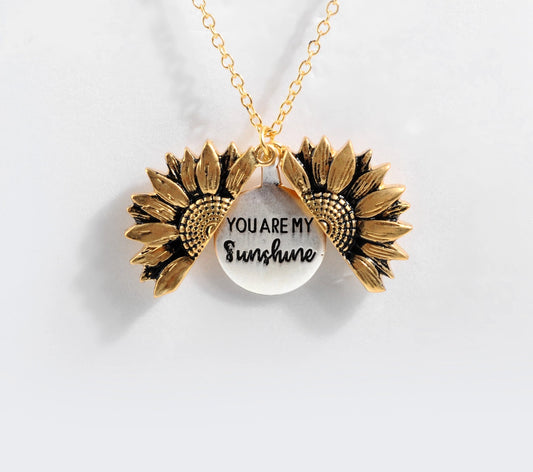 You Are My Sunshine Open Locket Necklace - FashionAngelz