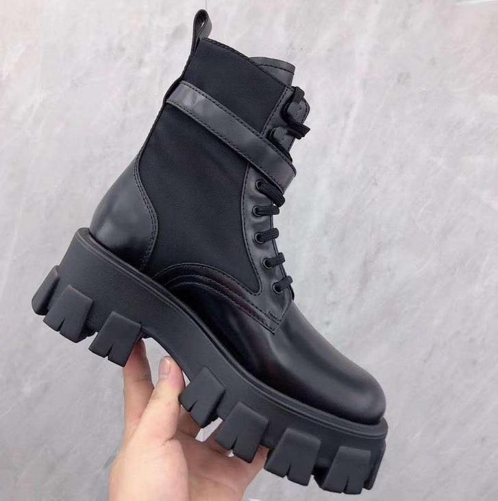 Lace Up Leather Boots Ankle Boots NAUSK Luck Store 