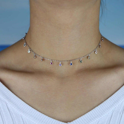 Colorful Stone Choker - FashionAngelz