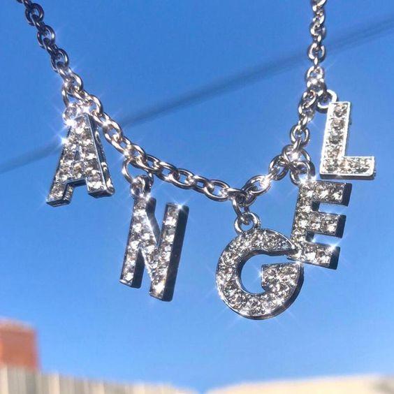 Custom Crystal Letter Necklace - FashionAngelz