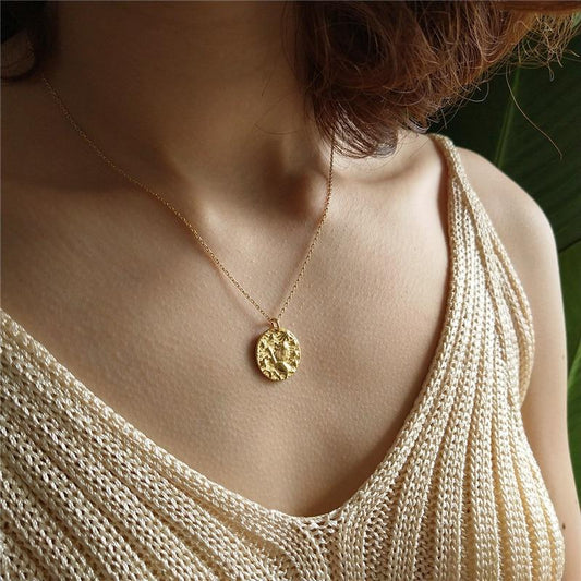 Lion Coin Pendant Necklace - FashionAngelz
