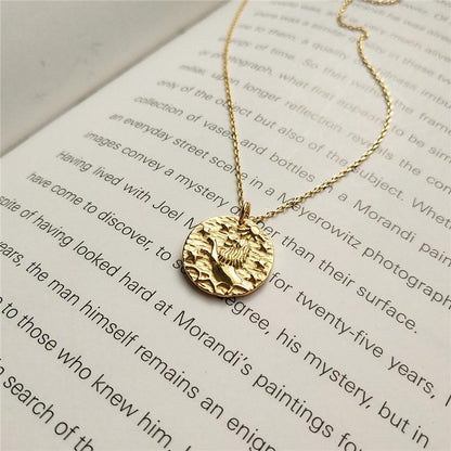 Lion Coin Pendant Necklace - FashionAngelz