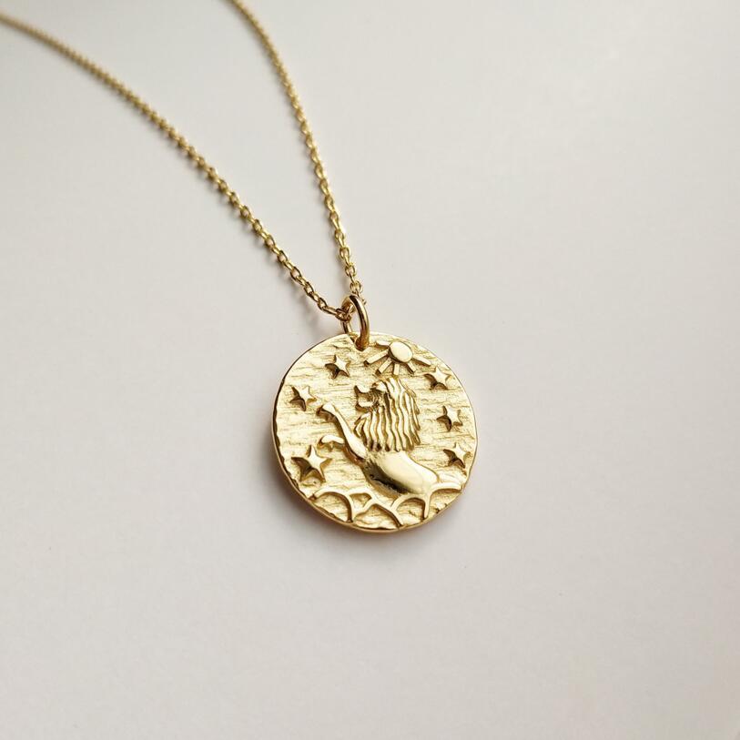 Lion Coin Pendant Necklace - FashionAngelz