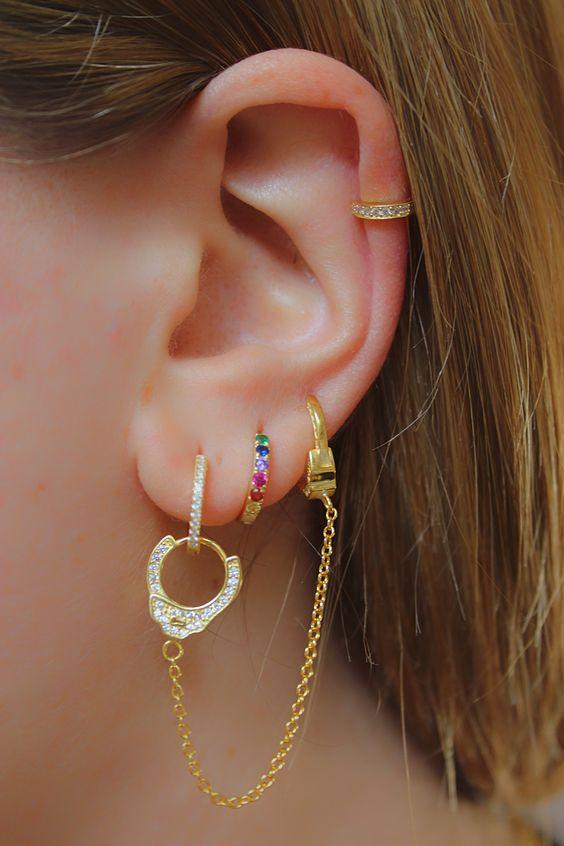 Diamond Handcuff Drop Earrings - FashionAngelz