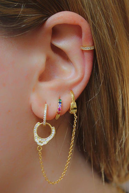 Diamond Handcuff Drop Earrings - FashionAngelz