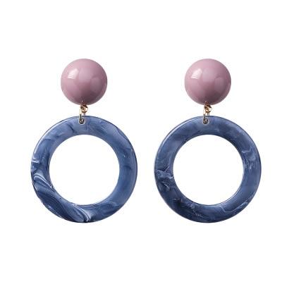Blue Acrylic Earings - FashionAngelz