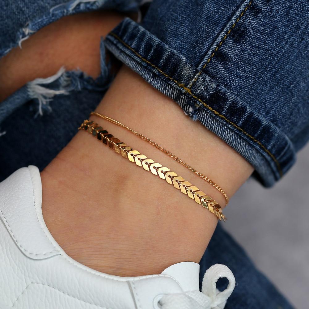 Chevron Arrow Anklet - FashionAngelz
