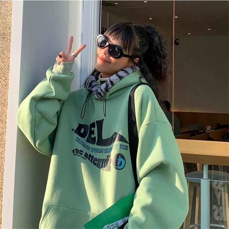 Fluffy Hood Hoodie Hoodies & Sweatshirts Adaclothing Store Lime Green M 