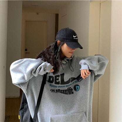 Fluffy Hood Hoodie Hoodies & Sweatshirts Adaclothing Store Charcoal Grey M 