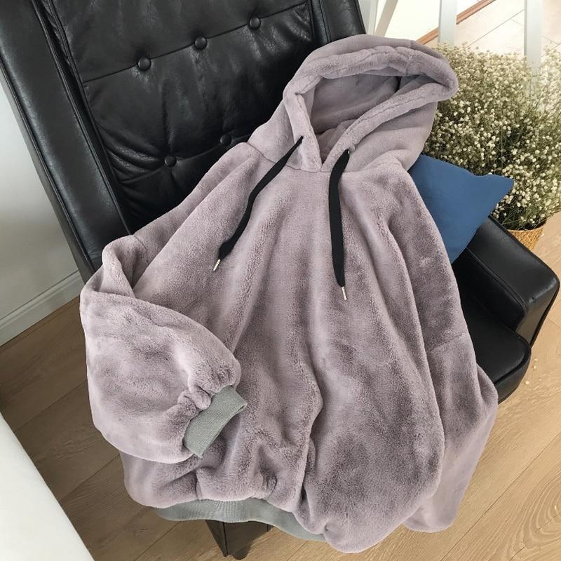 Fluffy Pullover Fleece Hoodies & Sweatshirts Beautifully Women Store 