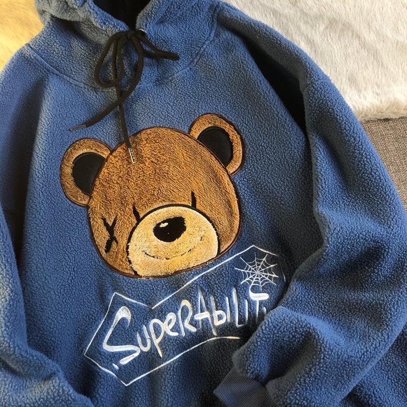 Teddy Plush Hoodie Hoodies & Sweatshirts Shop911054072 Store 