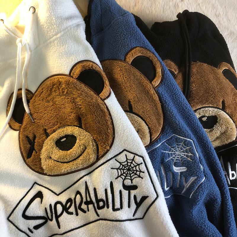 Teddy Plush Hoodie Hoodies & Sweatshirts Shop911054072 Store 
