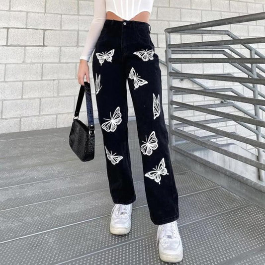 Black Butterfly Jeans Jeans Rapwriter Official Store 