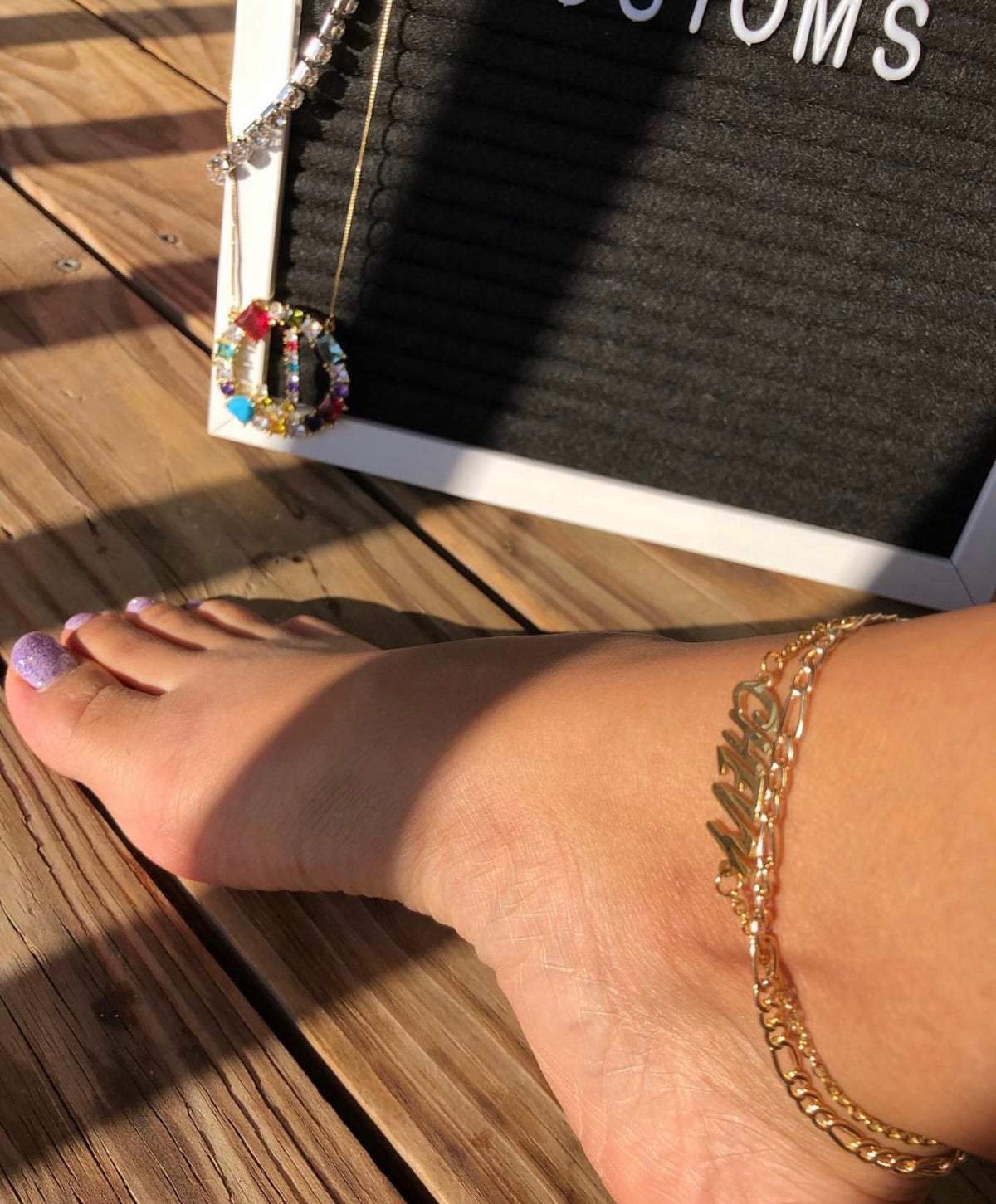 Custom Name Curb Anklet - FashionAngelz