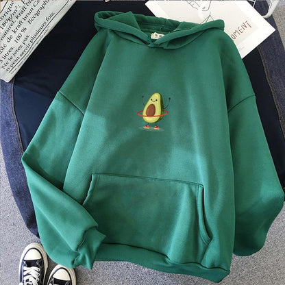 Happy Avocado Pullover Hoodie - FashionAngelz