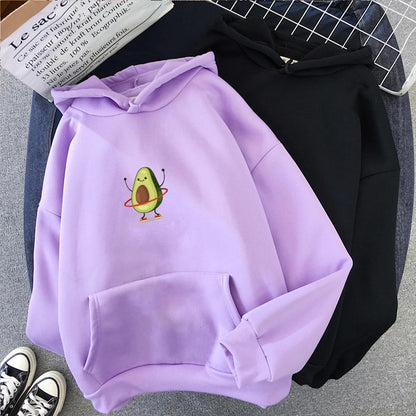 Happy Avocado Pullover Hoodie - FashionAngelz