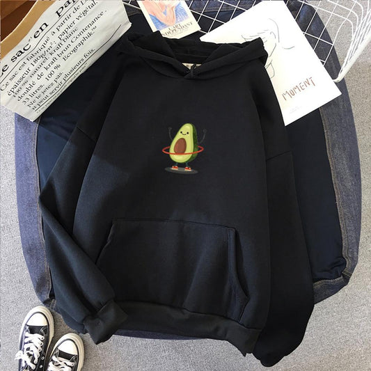 Happy Avocado Pullover Hoodie - FashionAngelz