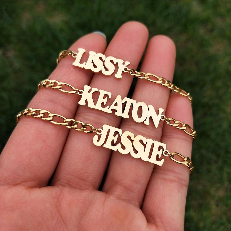 Custom Name Curb Anklet - FashionAngelz