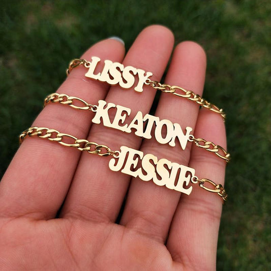 Custom Name Curb Anklet - FashionAngelz