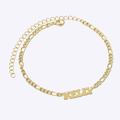 Custom Name Curb Anklet - FashionAngelz
