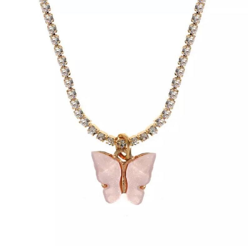 Single Butterfly Tennis Choker - FashionAngelz