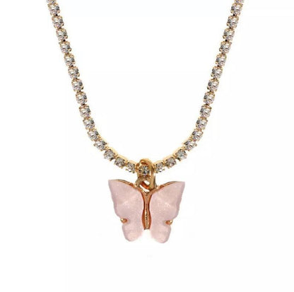 Single Butterfly Tennis Choker - FashionAngelz