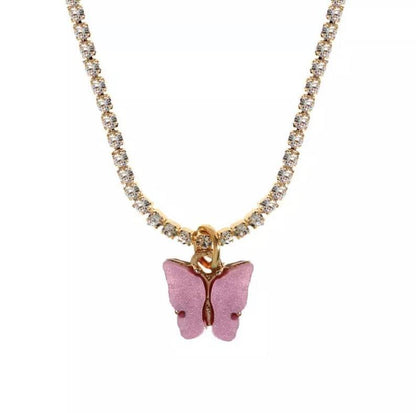 Single Butterfly Tennis Choker - FashionAngelz