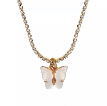 Single Butterfly Tennis Choker - FashionAngelz
