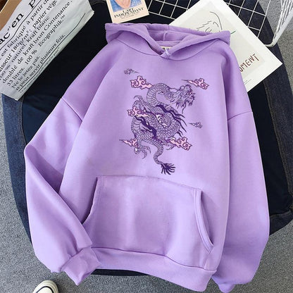 Purple Dragon Hoodie Hoodies & Sweatshirts Goddess of luck Store 