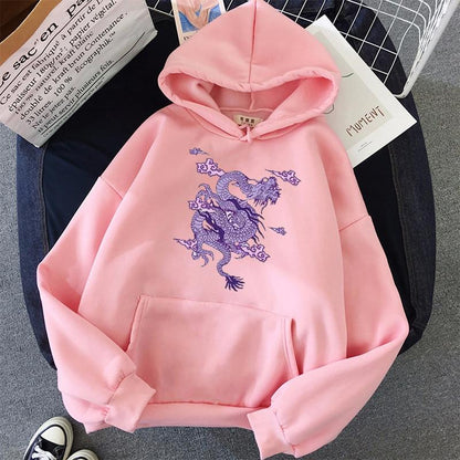 Purple Dragon Hoodie Hoodies & Sweatshirts Goddess of luck Store 