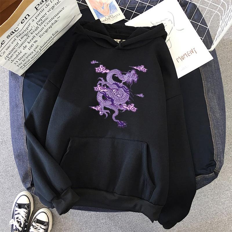 Purple Dragon Hoodie Hoodies & Sweatshirts Goddess of luck Store 