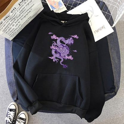 Purple Dragon Hoodie Hoodies & Sweatshirts Goddess of luck Store 