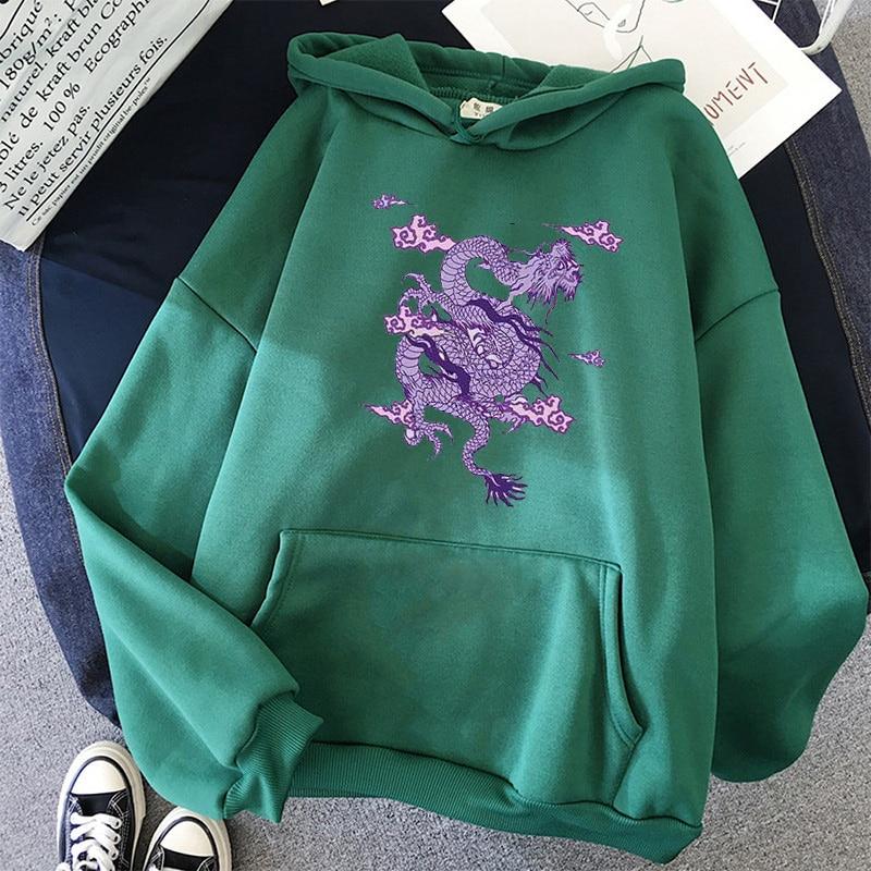 Purple Dragon Hoodie Hoodies & Sweatshirts Goddess of luck Store 