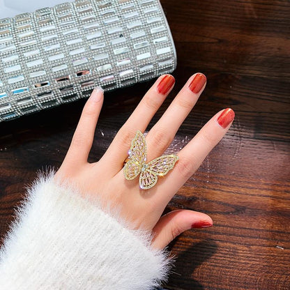 Crystal Butterfly Ring - FashionAngelz