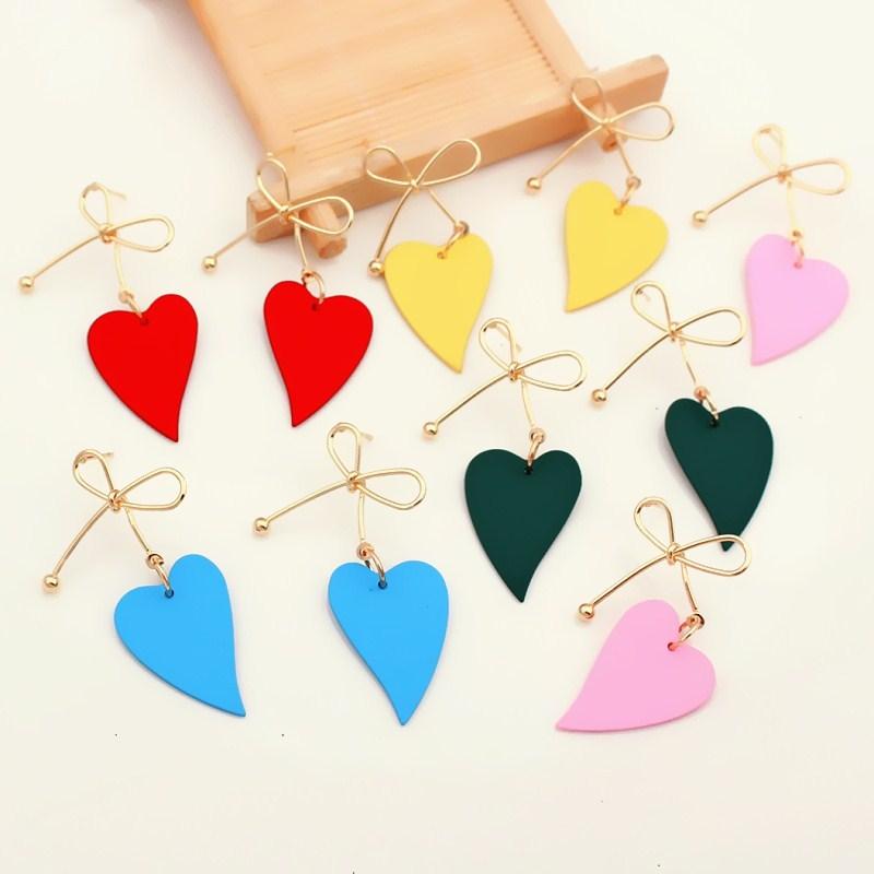 Heart Drop Earrings - FashionAngelz