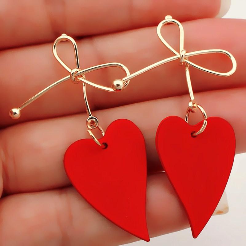 Heart Drop Earrings - FashionAngelz