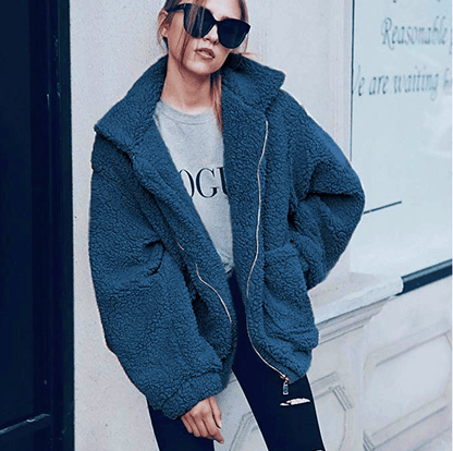 Teddy Plush Fur Coat - FashionAngelz