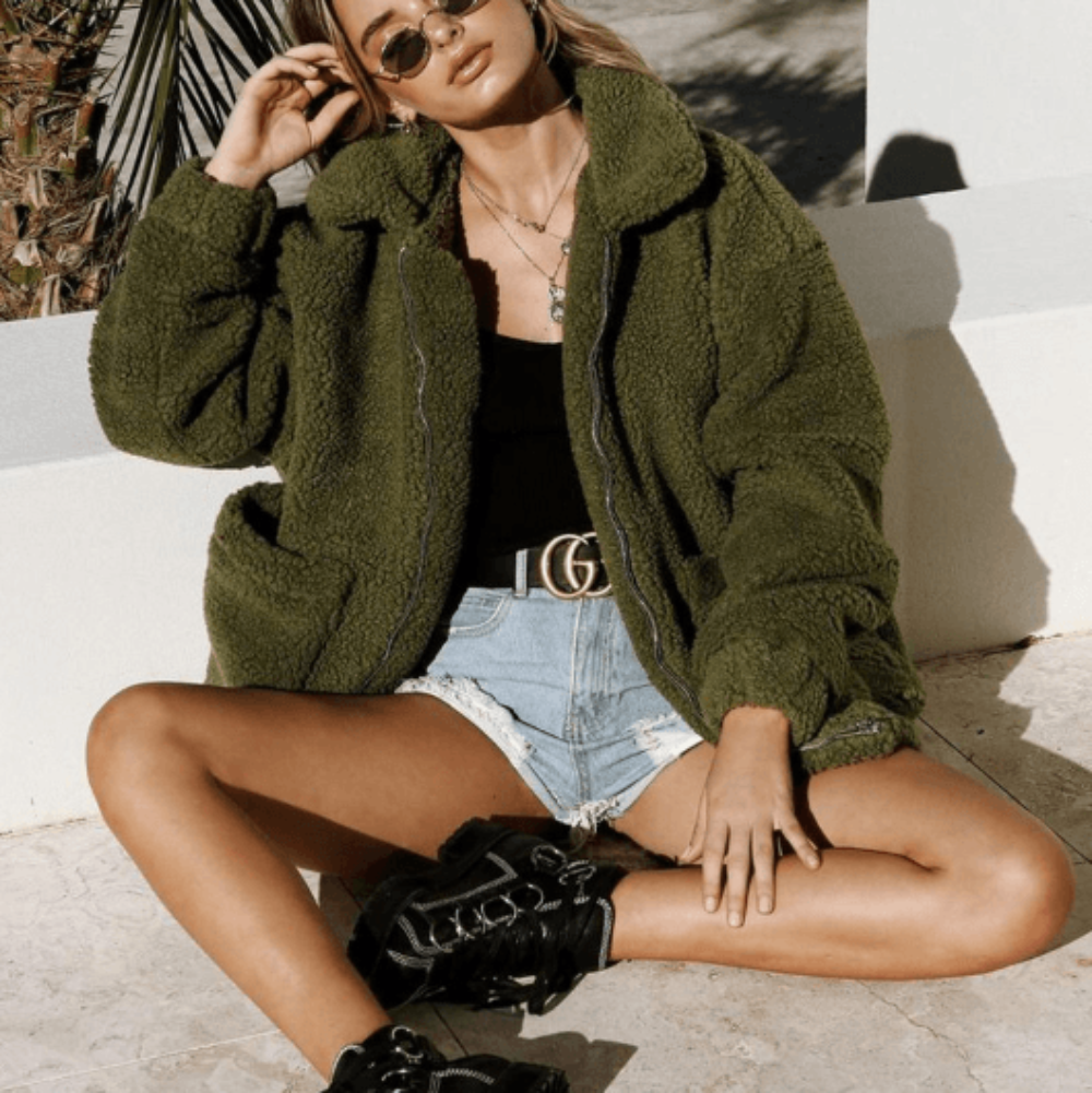 Teddy Plush Fur Coat - FashionAngelz