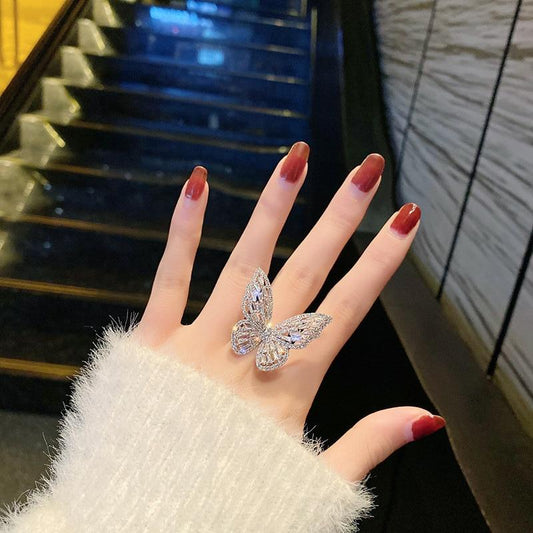 Crystal Butterfly Ring - FashionAngelz