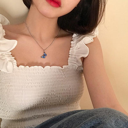 Blue Wing Butterfly Necklace - FashionAngelz